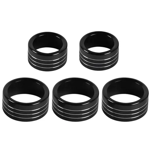 Vista 3 de Voodonala para Dodge RAM Cubierta de perilla del interruptor de aire acondicionado y radio de aluminio para la consola central para Dodge RAM Negro