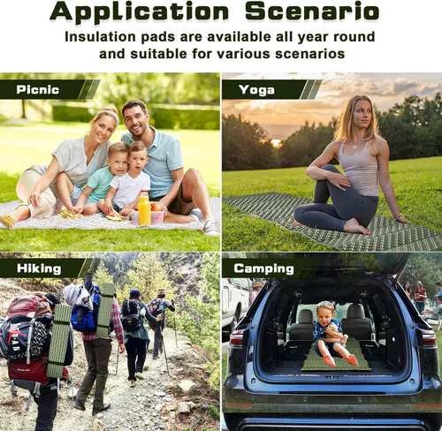 Vista 5 de Almohadilla de dormir de espuma de célula cerrada, almohadilla de dormir plegable para mochileros, almohadilla de dormir plegable a prueba