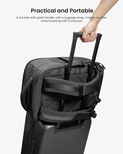 Vista 8 de tomtoc Mochila para laptop X-Pac Techpack diseñada para viajes profesionales de negocios, mochila compacta City para MacBook Pro de 16 pulgadas