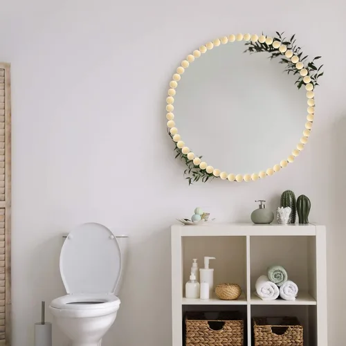 Vista 4 de Jetec 300 bolas de media madera, 6 tamaños, naturales sin terminar, manualidades, bolas de madera semiredondas, esferas para proyectos