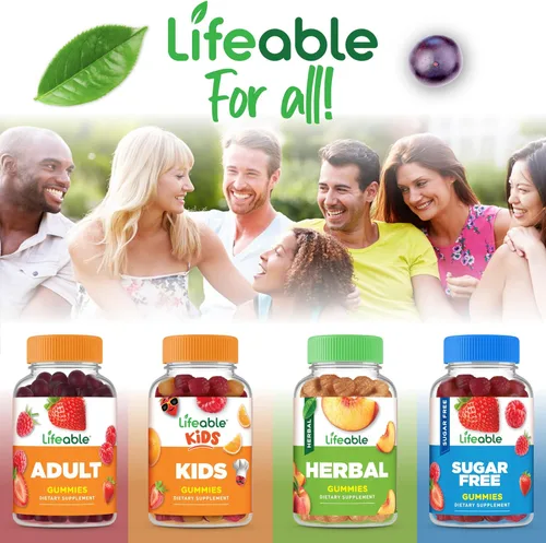 Vista 7 de Lifeable Gomitas de melena de león para adultos Extracto de hongo de melena de león de gran sabor Gomitas veganas, kosher, sin OMG Suplemento