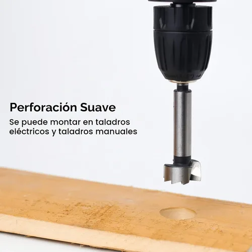 Vista 5 de BAIDETS Broca Forstner de 1 Pulgada - Broca Forstner de 1" para Madera con Mango Redondo