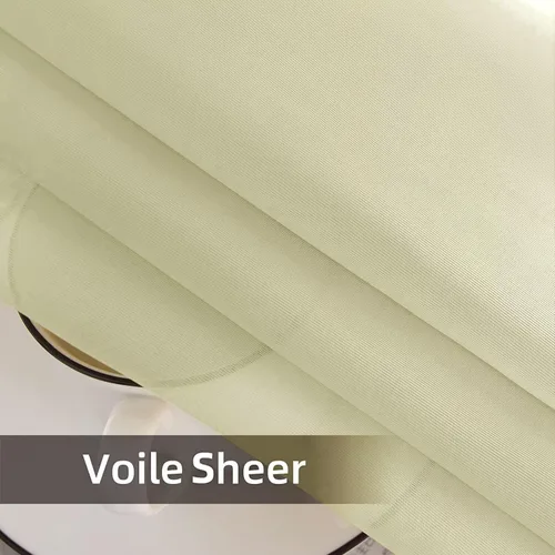 Vista 77 de SpaceDresser Cortinas traslúcidas impermeables para patio y exteriores – 2 paneles de cortina transparente con bolsillo para barra para sala