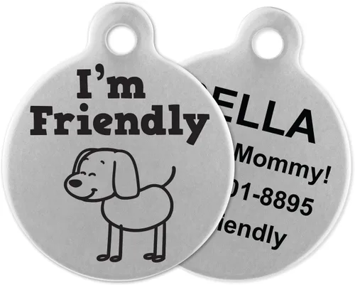 Vista 20 de If It Barks - Etiquetas de identificación de mascotas grabadas para perros - Etiquetas de identificación personalizadas de acero inoxidable