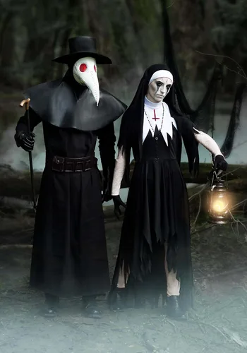 Vista 4 de Plague Doctor Costume Mens Plague Doctor Outfit Mesh wVinyl Accessories, Bird Masked Bubonic Physician