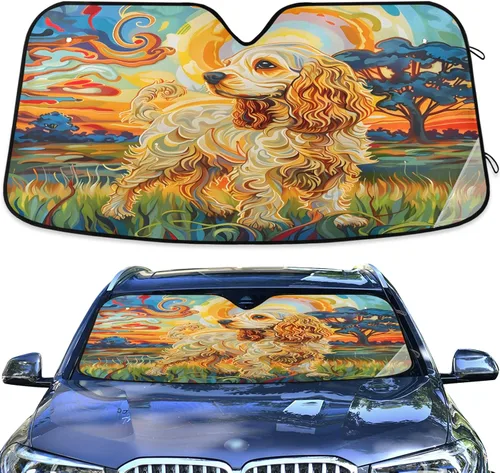 Vista 9 de Parasol para parabrisas de automóvil de tiburón para ventana delantera, accesorios interiores para automóvil SUV