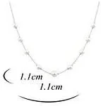 Vista 3 de Crystalline Azuria Collar de hilo con perlas blancas de imitación chapado en oro blanco o rosa de 18 quilates para mujer