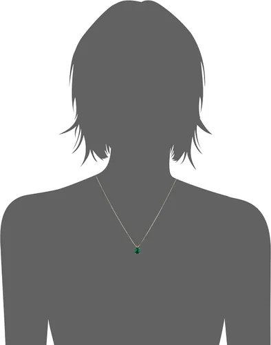 Vista 2 de Tienda Collection 14k Gold 8mm Gemstone Pendant Necklace for Women with 18 Inch Box Chain