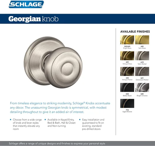 Vista 6 de Schlage BE375 CAM 619 Touch Camelot - Cerrojo de seguridad, cerradura electrónica de entrada sin llave, níquel satinado y perilla de puerta