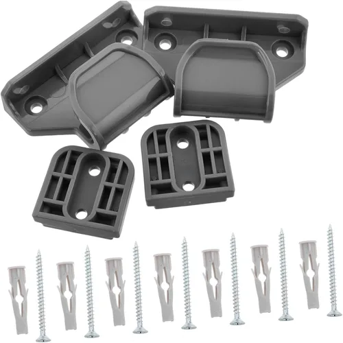 Vaguelly Kit de piezas de repuesto de puerta retráctil con accesorios de montaje en pared completa, extensiones de puerta de seguridad de plástico