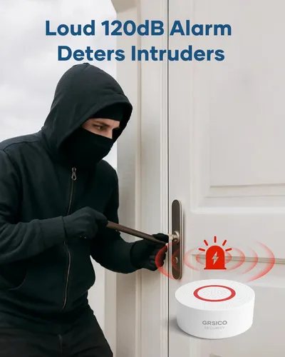 Vista 3 de Sistema de alarma inalámbrico para el hogar, kit de 15 piezas, sistema de alarma WiFi para seguridad del hogar con alerta de aplicación de teléfono