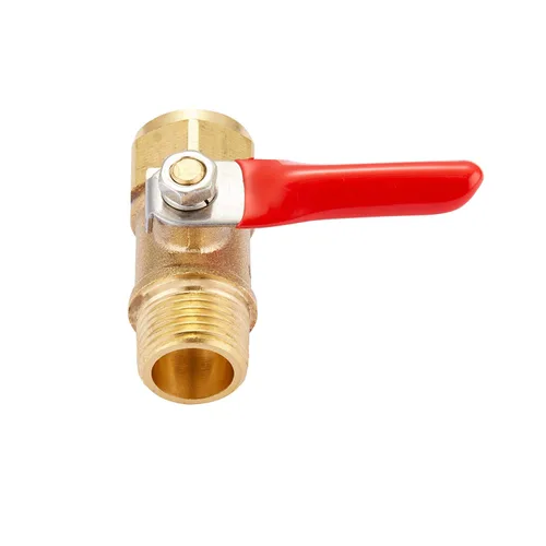 Vista 4 de Interruptor de cierre de mini válvula de bola en línea de latón resistente, 2 piezas, hembra NPT de 1/4 pulgadas x accesorios de tubería NPT hembra