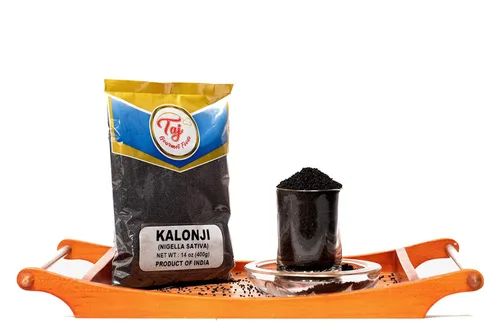 Vista 2 de TAJ Semillas de kalonji indio prémium (semillas de comino negro, nigella, semillas negras, alcaravea), (14 onzas)