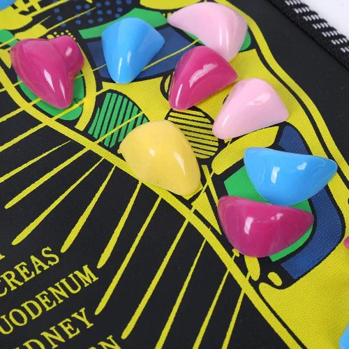 Vista 5 de Estera de masaje de pies,Esteras de acupresión para pies,Reflexología Walk Stone Road Foot Massage Black para aliviar el dolor