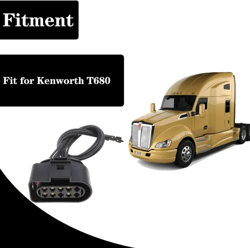 Vista 2 de Conector de coleta para faros delanteros Kenworth T680, conector de coleta de faro halógeno