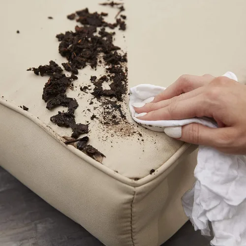 Vista 6 de Mozaic - Cojín para banco de interiores y exteriores, color azul.