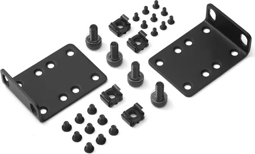 Vista 9 de MokerLink Kit de montaje en rack de 1U compatible con switches Cisco de 17.3 pulgadas de ancho, oreja de montaje en rack CK-300RM-19 compatible