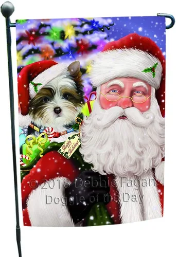Vista 45 de Doggie of the Day Biewer Dogs Garden Flags - Christmas Time Camping - Double Sided - Yard Lawn Spring Decorative Gift - Home Decor 12 1/2"w x 18"h