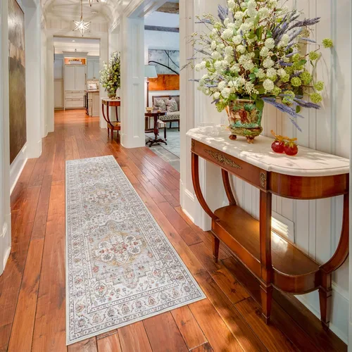 Vista 87 de Alfombra de pasillo lavable de 2 x 3: alfombras antideslizantes con parte trasera de goma, alfombra de cocina suave, alfombra pasillo estilo granja