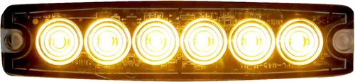 Buyers Products 8892200 - Luz estroboscópica LED ámbar de 5 pulgadas, 6 LED, 23 patrones de flash, carcasa de aluminio, luces de advertencia para