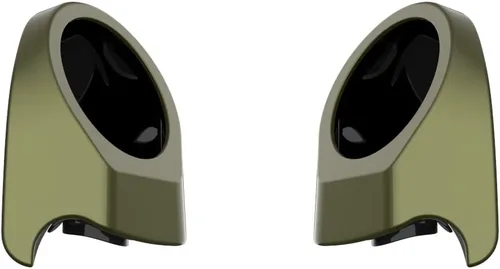 Vista 493 de Advanblack Alpine Green Tour Pack - Paquete de altavoces de 6.5 pulgadas, carcasa de audio trasera, color a juego, ajuste Harley King Tour Pack