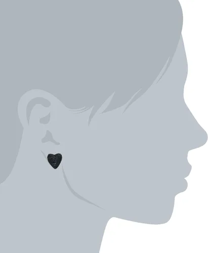 Vista 2 de Betsey Johnson Pendientes de corazón Vidrio Metal Piedra