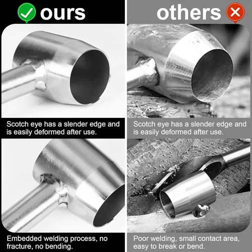 Vista 6 de Llave de barrena de mano Bushcraft Equipo y herramientas Bushcraft Llave de colonos Herramientas de supervivencia Taladro de madera de ojo escocés