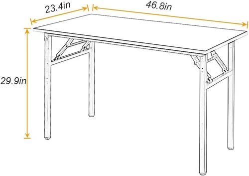 Vista 73 de DlandHome Escritorio plegable pequeño de 31.5 pulgadas, escritorio de computadora para oficina en casa, mesa plegable para espacios pequeños,