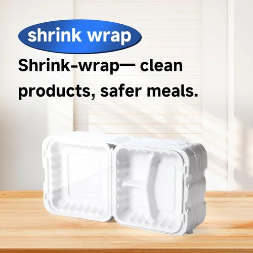 Vista 3 de Recipientes para alimentos de 7.8" 30 onzas, paquete de 65 unidades, plástico de polipropileno relleno mineral sin BPA, 3 compartimentos envoltorio