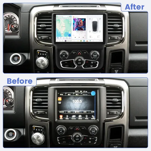 Vista 2 de DUDUAUTO DUDU4 - Radio estéreo para Dodge Ram 1500 2500 3500 2013-2019 CA automática 8 núcleos 4+64 GB radio de coche, unidad principal de pantalla