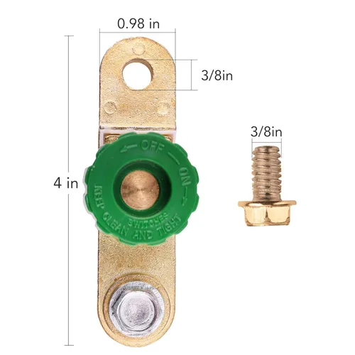 Vista 2 de LotFancy Interruptor de desconexión de batería de automóvil de poste lateral de 12 V-24 V para automóvil, camión, vehículo, RV, barco, marino