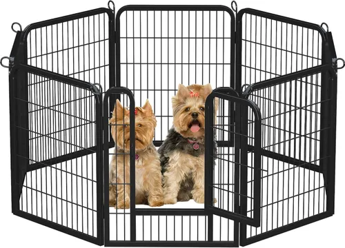 Vista 10 de Topeakmart Corralito para perros al aire libre, corralito de ejercicio portátil para interiores y mascotas, para patio, caravana, camping, 32