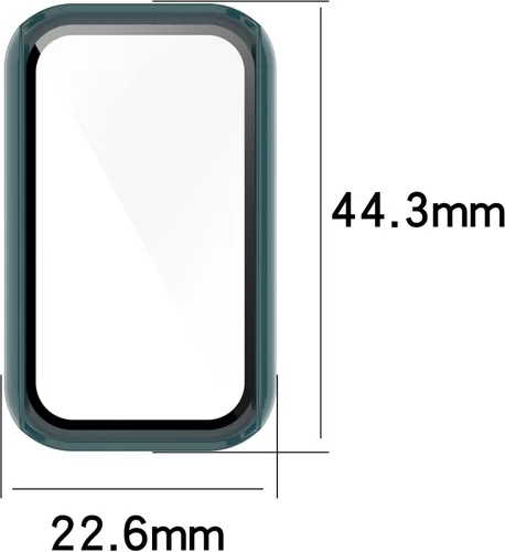 Vista 4 de Senter - Funda protectora de pantalla de vidrio templado integrado compatible con Redmi Smart Band Pro, carcasa rígida de policarbonato ultrafina