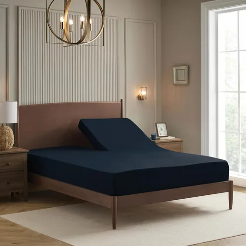 Vista 53 de Juego de sábanas extrasuaves de tamaño individual, ropa de cama transpirable y lujosa con correas elásticas integradas para las esquinas, colección