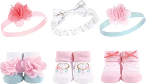 Vista 15 de Hudson Baby Conjunto de regalo de diadema y calcetines para niña