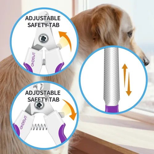 Vista 6 de Cortaúñas para perros de 6 pulgadas para razas pequeñas, medianas y grandes, apto para gatos, conejos y conejillos de indias con protector