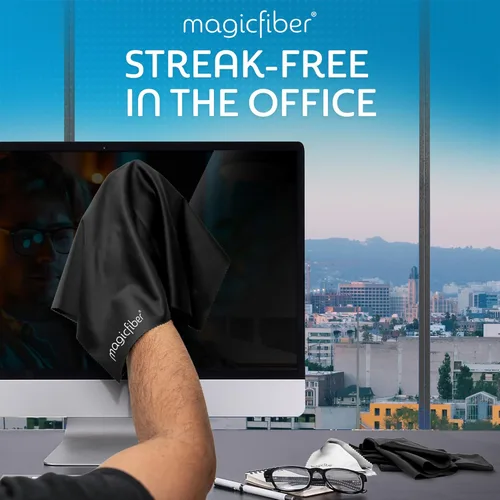 Vista 3 de MagicFiber Paño de limpieza de microfibra extra grande – Paño de primera calidad para pantallas de TV, ventanas, espejos, lentes, realidad virtual