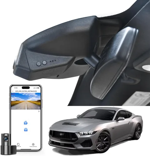 Vista 11 de Mangoal Cámara de tablero 4K para Ford Mustang S550 2022-2023 (con una cubierta grande), EcoBoost Premium GT Premiun Mach 1 (modelo A), no es