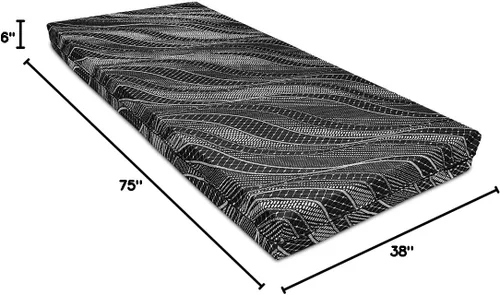 Vista 2 de Colchón para literas con doble función, doble cara y espuma suave para servicio dual, Café/Beige