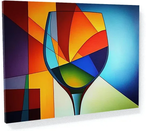 Sense Canvas Arte abstracto de barra geométrica 16 - Decoración del hogar, arte de pared, póster pequeño de 16 x 12 / 0.75 pulgadas