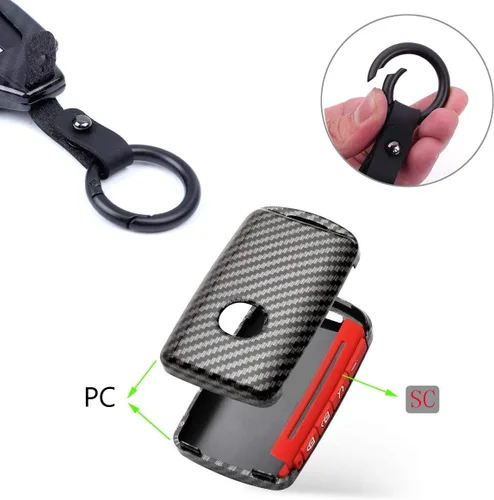 Vista 4 de Royalfox (TM) - Funda rígida de PC para llave de control remoto de 2/3/4 botones, con botón lateral inteligente, sin llave, para Mazda 3, 3 Todo