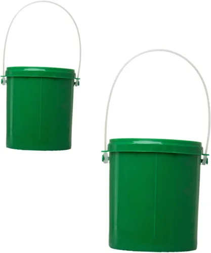 BESPORTBLE 2 unids gusano cubo de gusano cubo de cebo de pesca cubo de pesca accesorios de aparejos de pesca señuelos cubo señuelos contenedor