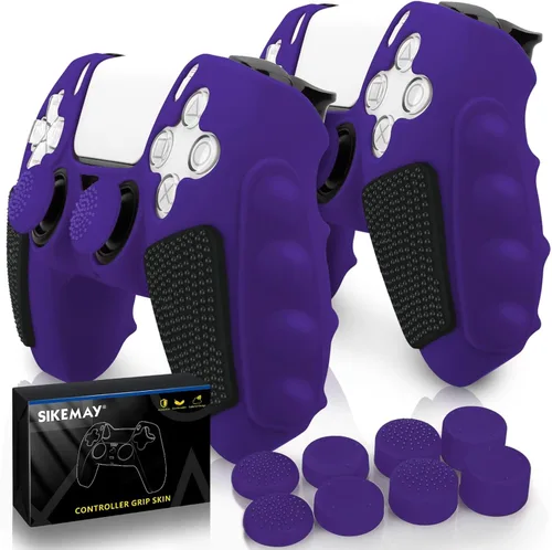 Vista 12 de SIKEMAY Anti-Slip PS5 Controller Skin, Soft Thicken Non-Slip Studded Silicone Gel Grip Protective Cover Case for PlayStation 5 Controller Grip, 2