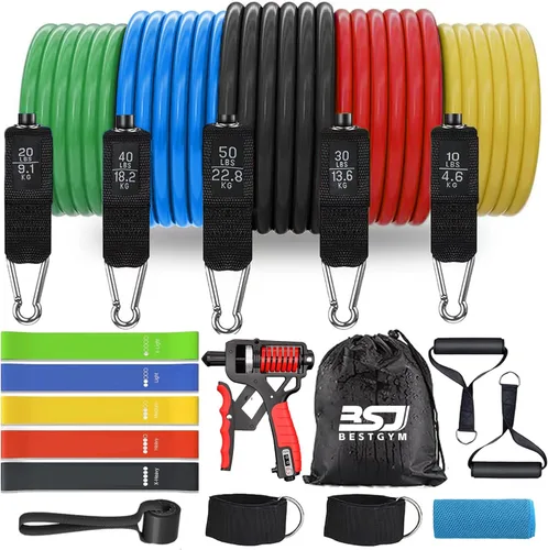 Vista 8 de Resistance Bands,Exercise Bands,Resistance Bands for Working Out with Handles for Men and Women,Workout Bands with Door Anchor and Ankle,Strength
