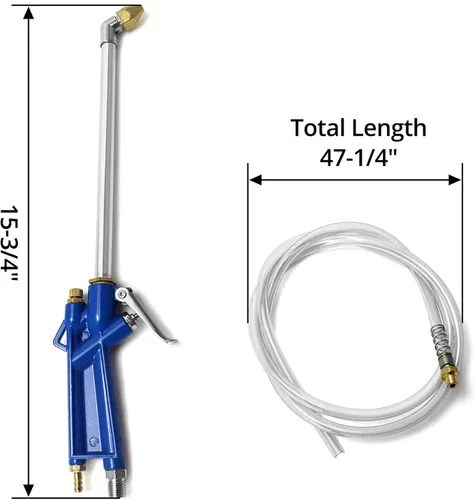 Vista 6 de Pistola neumática de limpieza de motor con manguera de 40 pulgadas, herramienta pulverizadora desengrasante de limpieza, muy fácil de limpiar