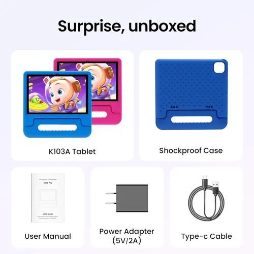 Vista 8 de ApoloSignage 2025 Tablet Android 15 para niños, pantalla HD de 10 pulgadas, procesador Octa-Core, 8 GB RAM, 64 GB ROM (expandible a 1 TB)