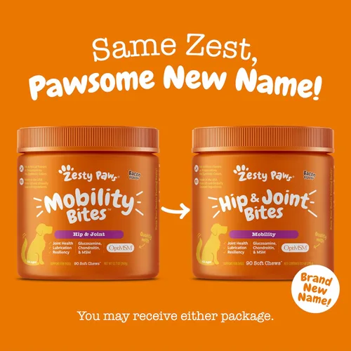 Vista 6 de Zesty Paws Mobility Bites Suplemento para articulaciones de perro, masticables de cadera y articulaciones para perros, productos para mascotas