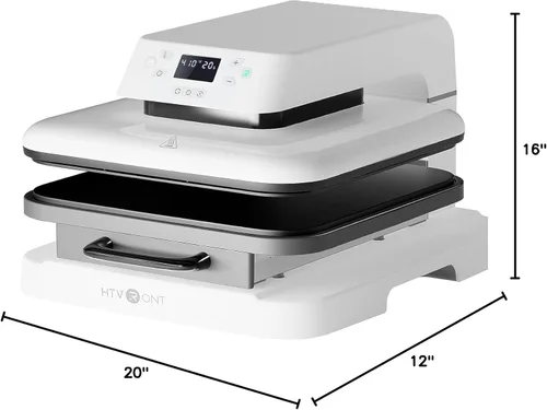 Vista 19 de HTVRONT Máquina de prensa de calor automática de 15 x 15 pulgadas para camisetas, máquina profesional de transferencia de calor con liberación