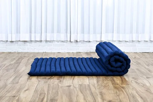 Vista 306 de Leewadee colchón tailandés enrollable para cama de invitados, tapete de yoga, para masaje tailandés, ecológico, orgánico y natural.
