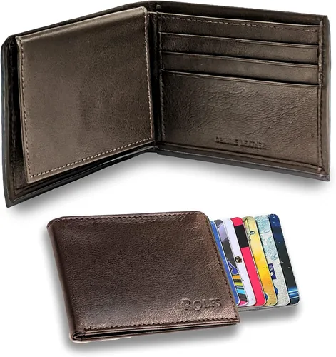 Vista 5 de Rolfs Bifold Wallet for Mens, RFID Blocking Genuine Leather Men Wallet, 4.25 x 3.25 Inch Slim, Compact and Lightweight